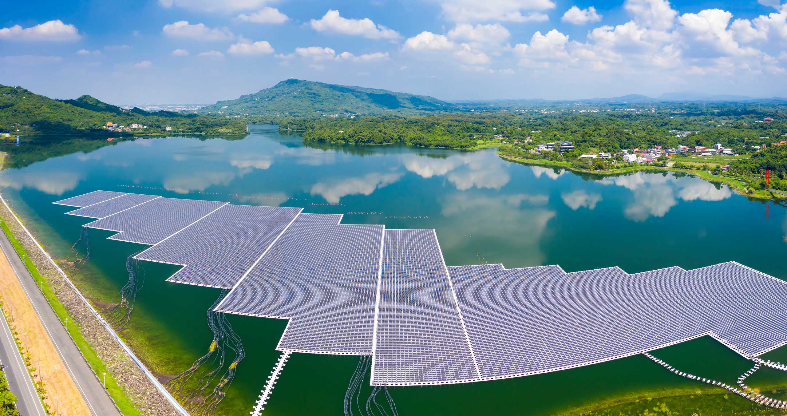 Floating solar PV farm